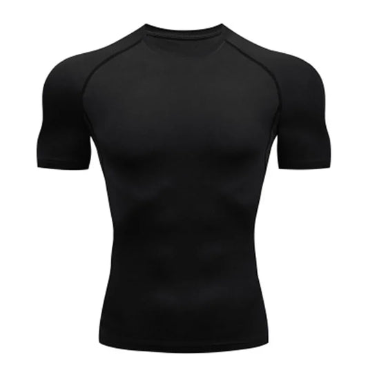 Camiseta de Compressão Respirável Masculina para Treino