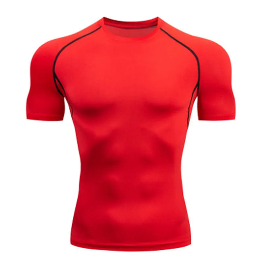 Camiseta de Compressão Respirável Masculina para Treino